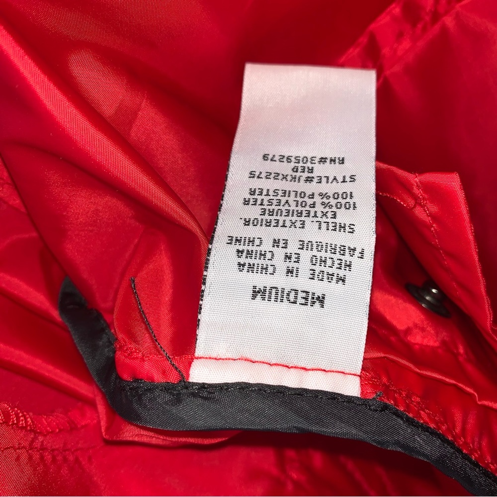 Thread & Supply Red Hooded Windbreaker Lightweight Jacket Size Medium - Picture 11 of 12